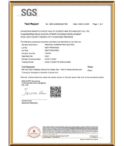 SGS Test Report EN 455-3